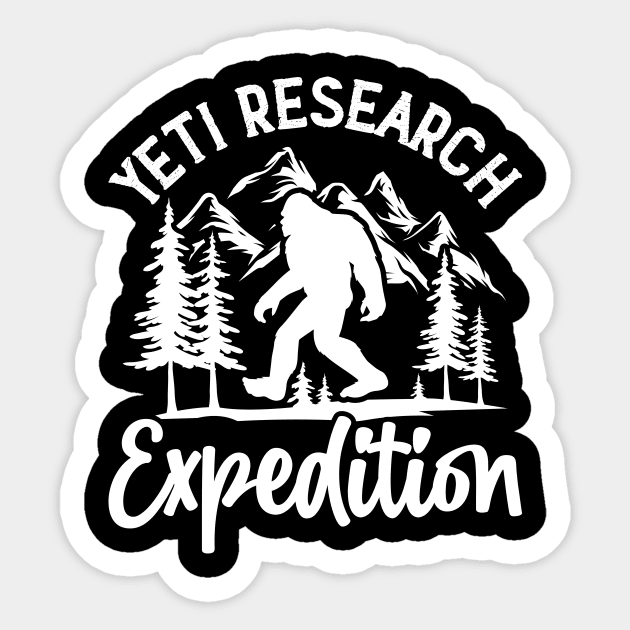 Yeti Bigfoot Research Sasquatch Believer Gifts Sticker by The WYLD Tribe